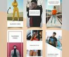 Flat Modern Fashion Instagram Stories Vector Template