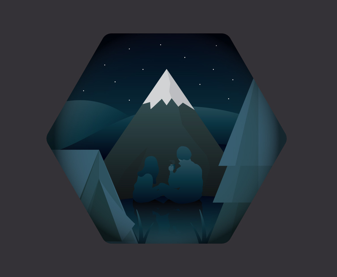 Cozy Setting of a Couple in the Camping Ground