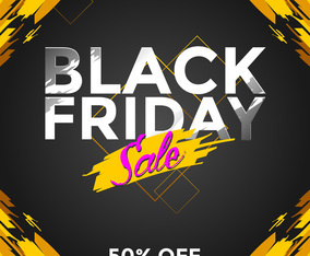 Black Friday Sale Social Media Post Vector