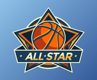 All Star Basketball Logo Vector