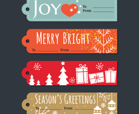 Christmas Holiday Gift Tags and Labels Set