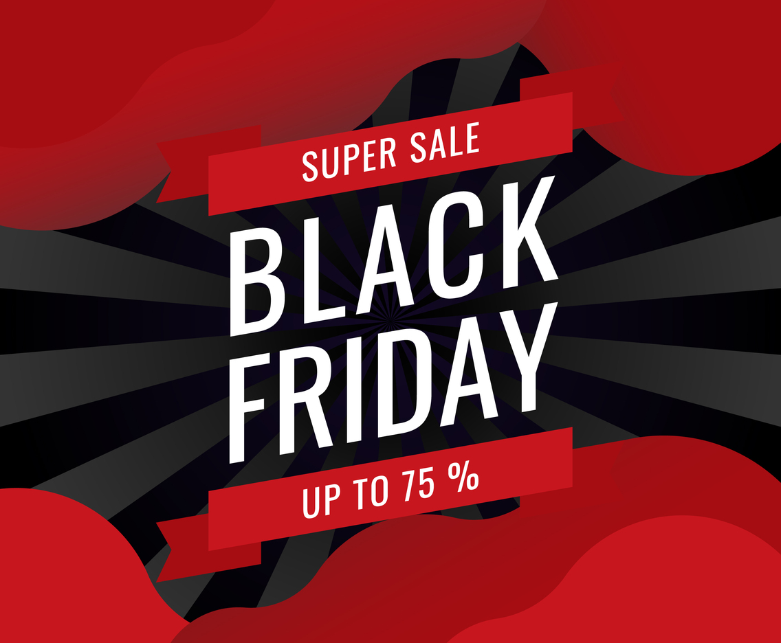 Black Friday Banner Sale Inscription Best Design Template