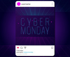 Retro Cyber Monday Social Media Post Template