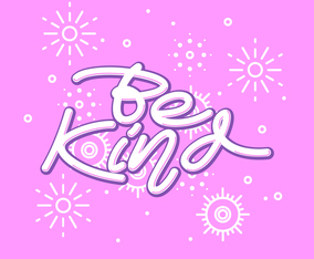 Be Kind Hand Lettering Vector