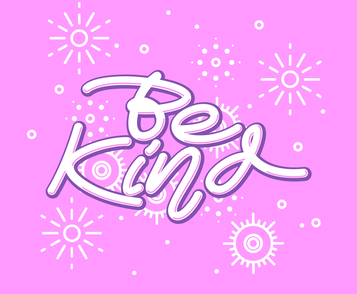 Be Kind Hand Lettering Vector