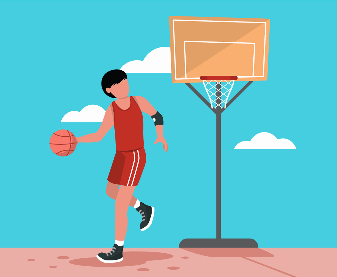 Basketball Player Dribbling