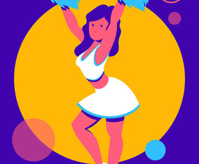 Cheerleader Illustration
