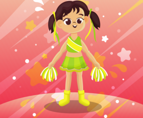 Cheerleader cartoon vector