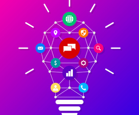 Creative Light Bulb With Drawing Business Strategy Plan Concept Idea Vector Illustration