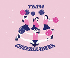 Team Cheerleaders Vector