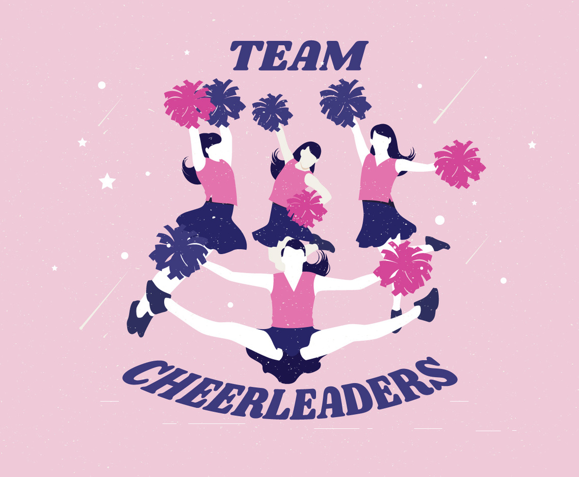 Team Cheerleaders Vector