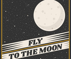 Moon Travel Poster Vector