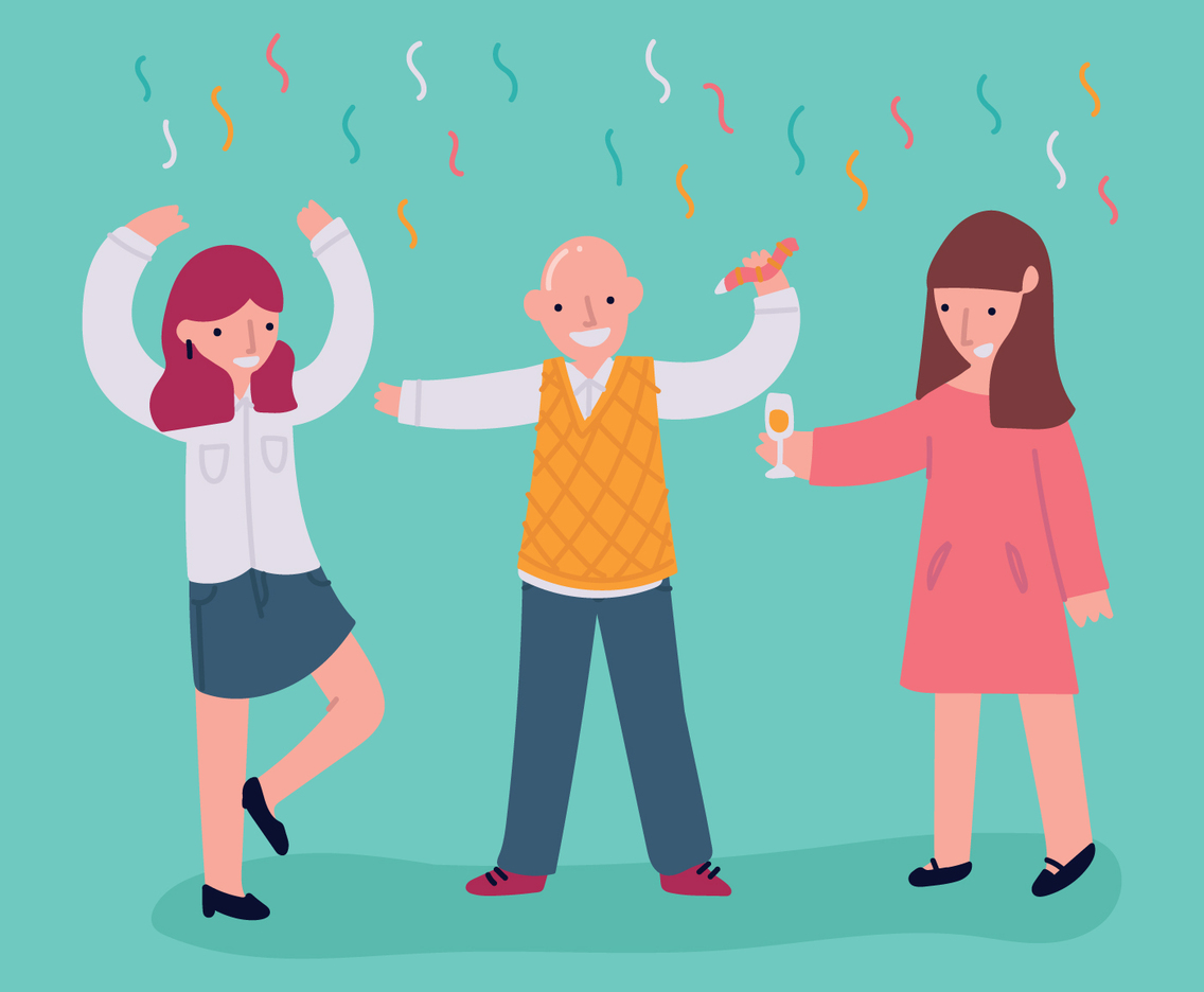 People Partying After Office