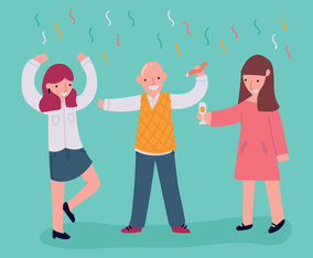 People Partying After Office