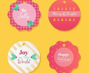 Holiday Gift Tag Vector