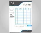 Modern Flat Invoice Vector Template