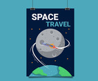 Moon Travel Poster