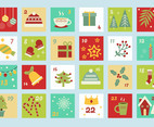 Advent Calendar Template Vector