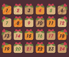 Advent calendar vector