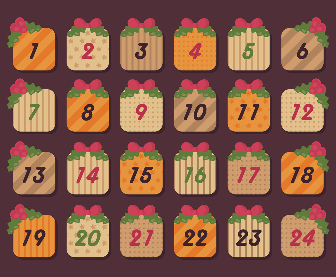 Advent calendar vector