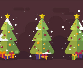 Mid Century Christmas tree Vector