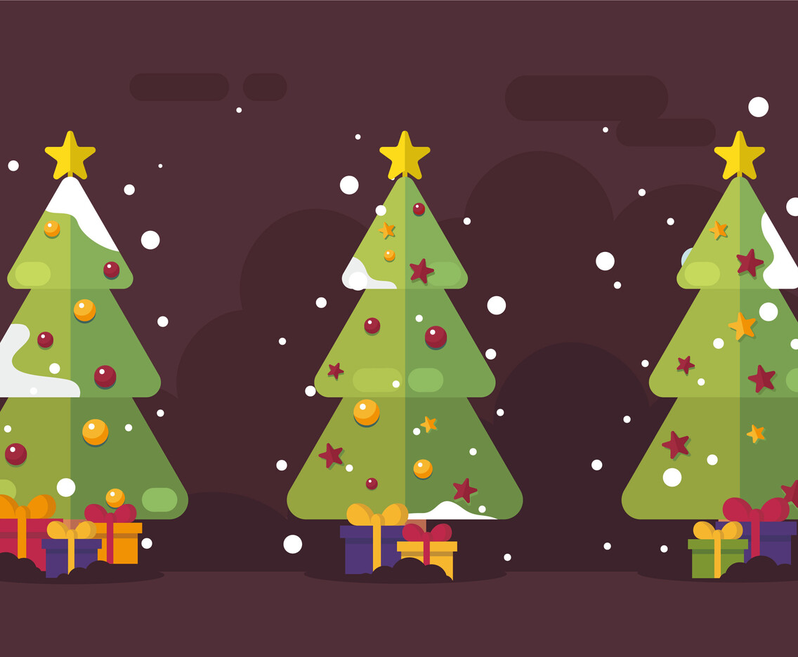 Mid Century Christmas tree Vector