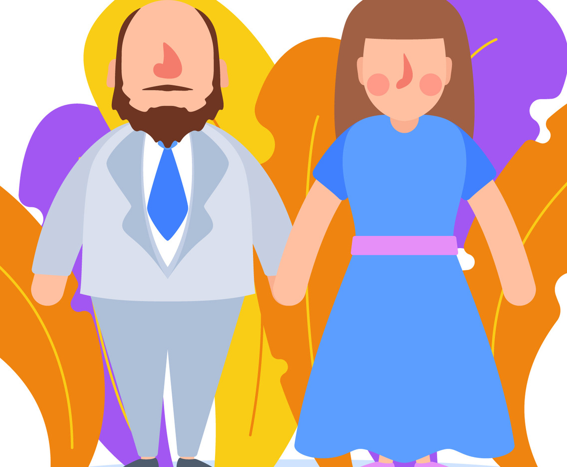 Romantic Couple In Formalwear Vectors