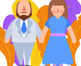 Romantic Couple In Formalwear Vectors