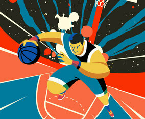 Running Basketball Player