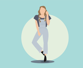 Woman Fashion Model Flat