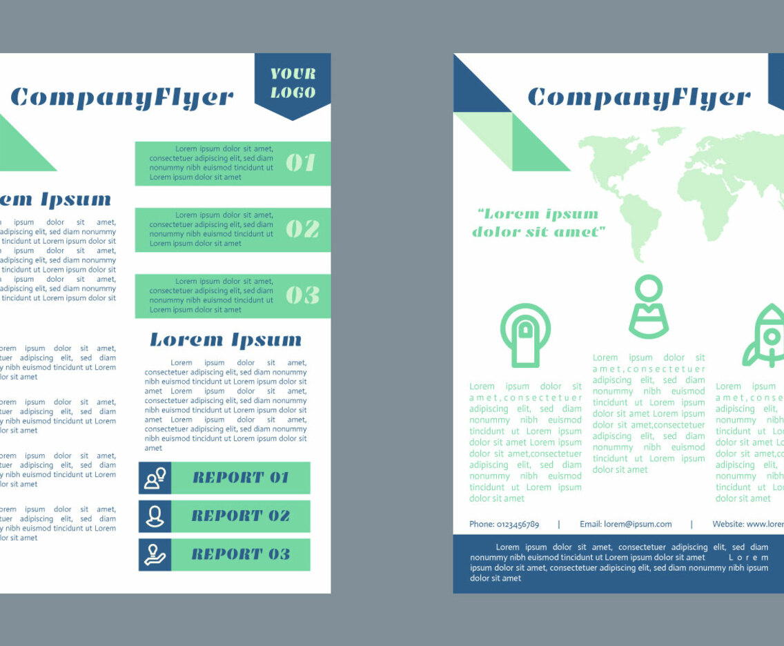 Awesome Modern Business Flyer Template Vectors