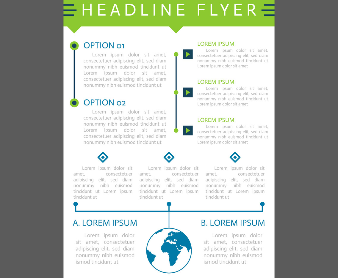 Awesome Modern Business Flyer Template Vectors