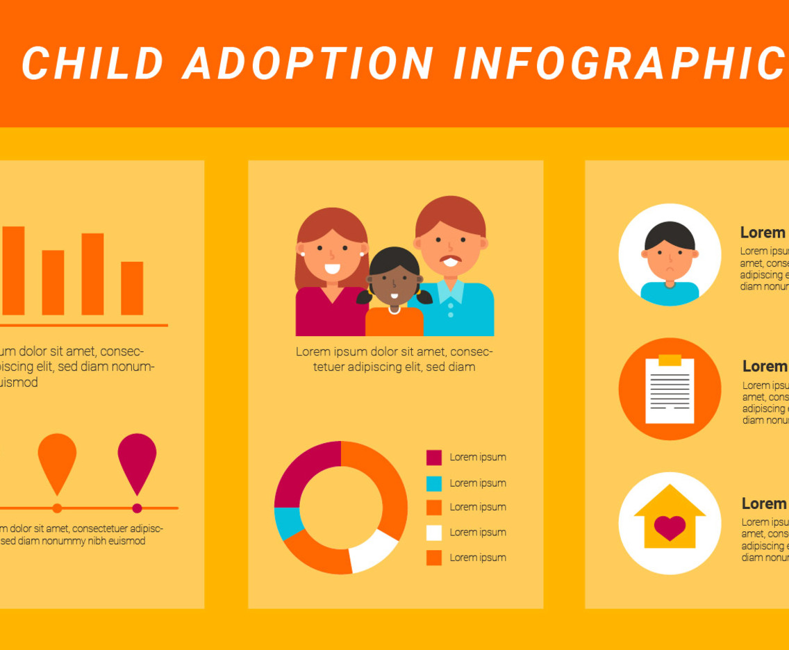 International Adoption Infographics Vector