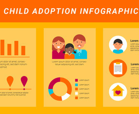 International Adoption Infographics Vector