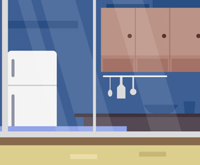 Unique Kitchen Window View Vectors