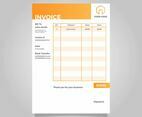 Flat Modern Clean Invoice Vector Template.