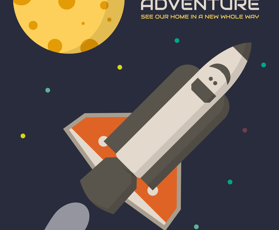Unique Moon Travel Poster Vectors