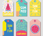Summer Gift Tags Vector Pack