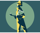Factory Worker Woman Vector
