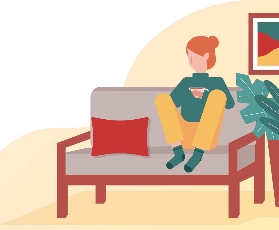 Women Feel Cozy Vector