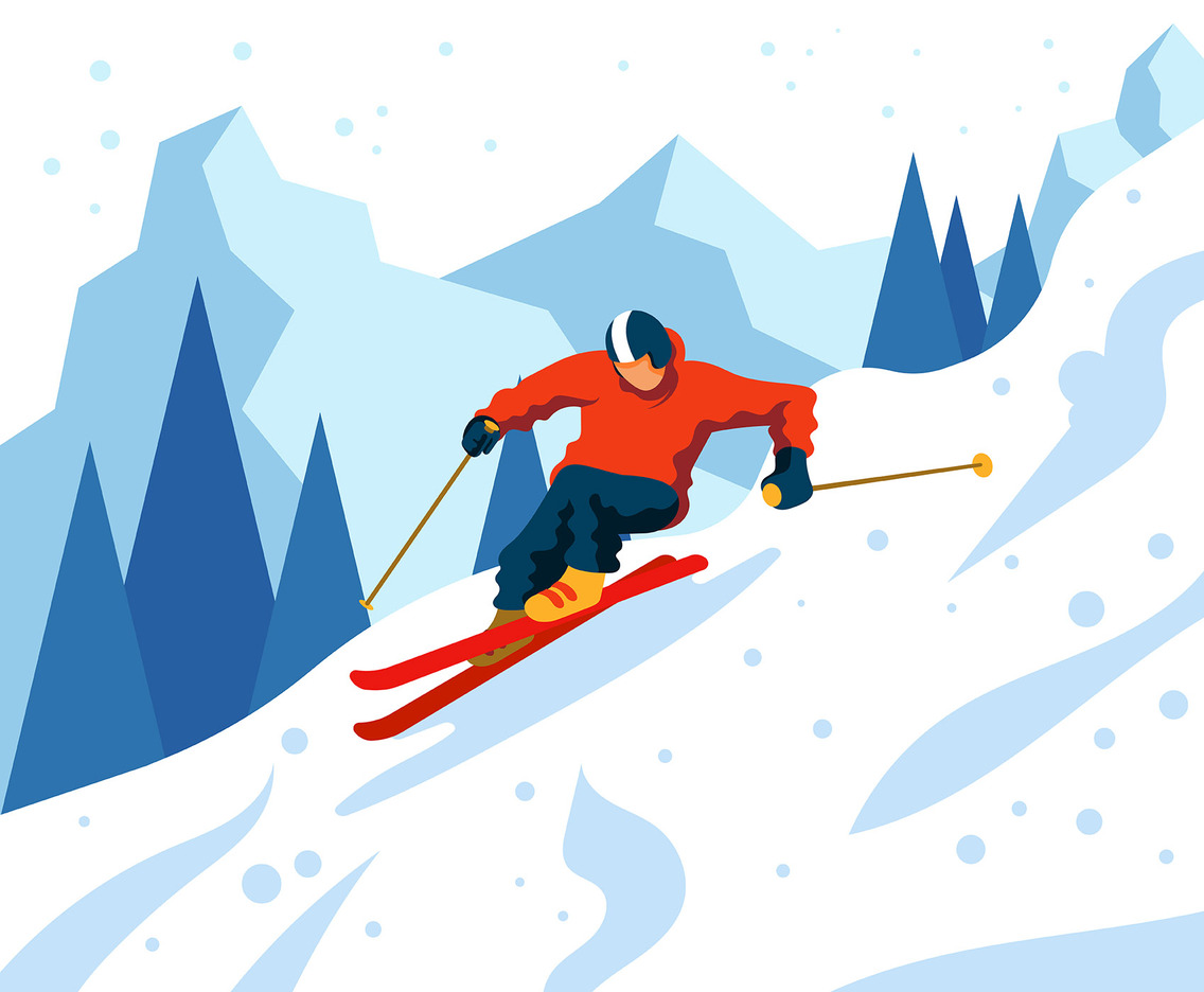 Skier Illustration