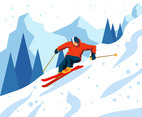 Skier Illustration
