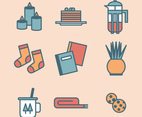 Outlined Cozy Set Of Icons