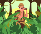 Jungle Explorers Vector Illustration