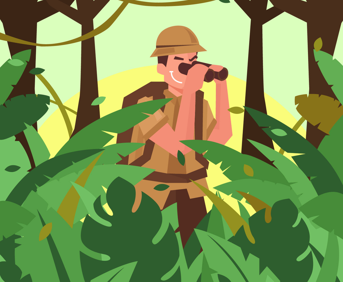 Jungle Explorers Vector Illustration