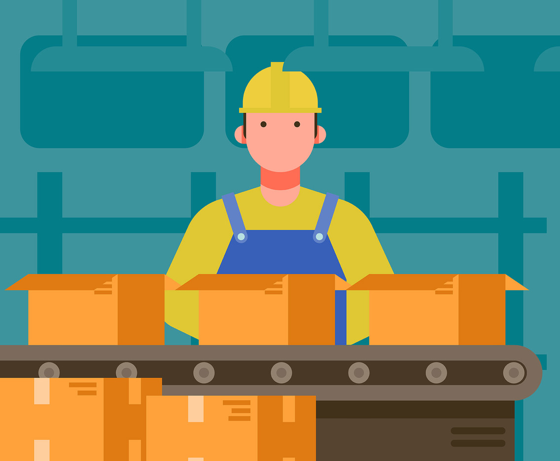 Factory Worker Illustration