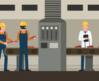 Factory Workers Illustration