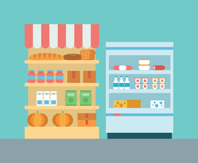 Flat Design Supermarket