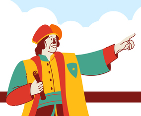 Columbus Day National USA Holiday Concept Vector Illustration