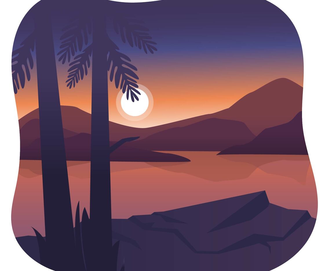 Mountain Landscape First Person Vector